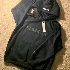 Fear of God Essentials Black Hoodie for Men